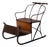 19th Century French Iron Sled With Oak Seat For Sale
