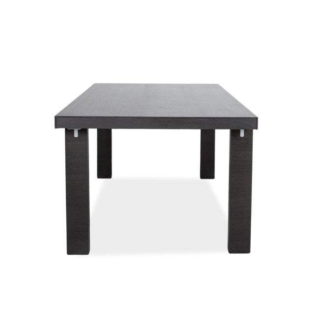 Extendable Dining Table in Black Oak from Contours For Sale - Image 11 of 12