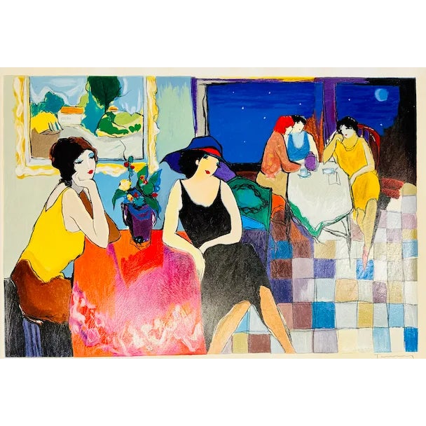 Itzchak Tarkay (1935-2012) was an Israeli artist known for his vibrant, impressionistic works that often depict elegantly...
