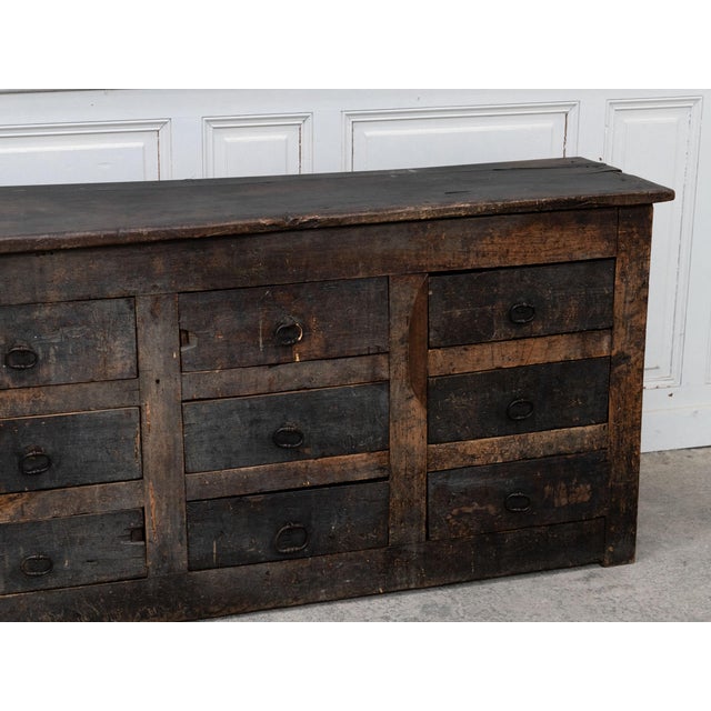 19th Century Primitive Chest of Drawers in Oak For Sale - Image 4 of 16
