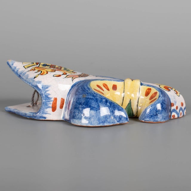 19th Century French Faience Fleur De Lis Wall Pocket For Sale - Image 11 of 13