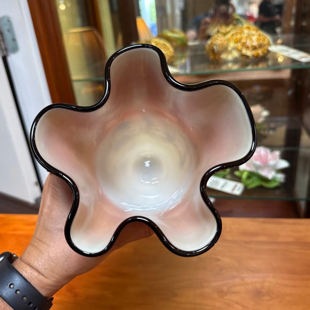 Red Micheal Nourot Red Satin Series Art Glass Vase For Sale - Image 8 of 12