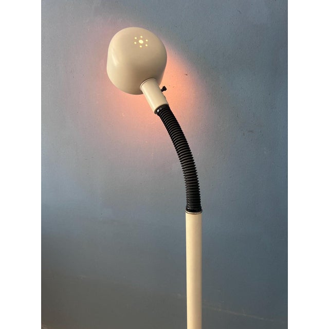 Mid-Century Space Age Gooseneck Cobra Floor Lamp For Sale - Image 5 of 12