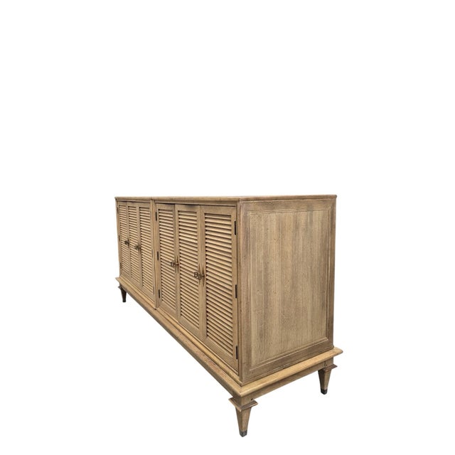 Beige Late 20th Century Postmodern Burlwood & Fluted Door Nightstands With Matching Dresser, 3 Pieces For Sale - Image 8 of 12