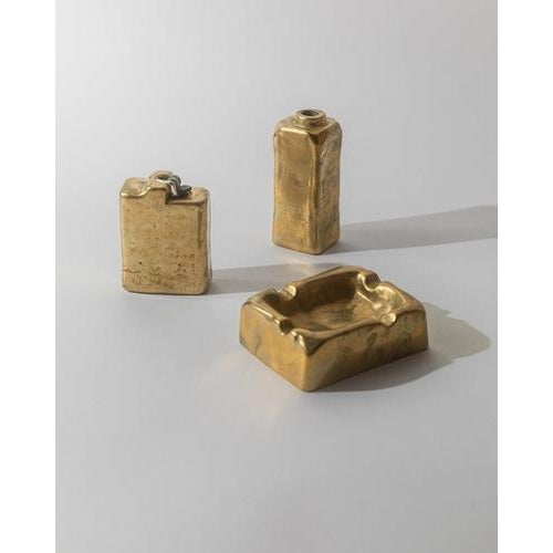 Vintage Brutalist Bronze Desk Set, 1960s, Set of 3 For Sale - Image 11 of 11