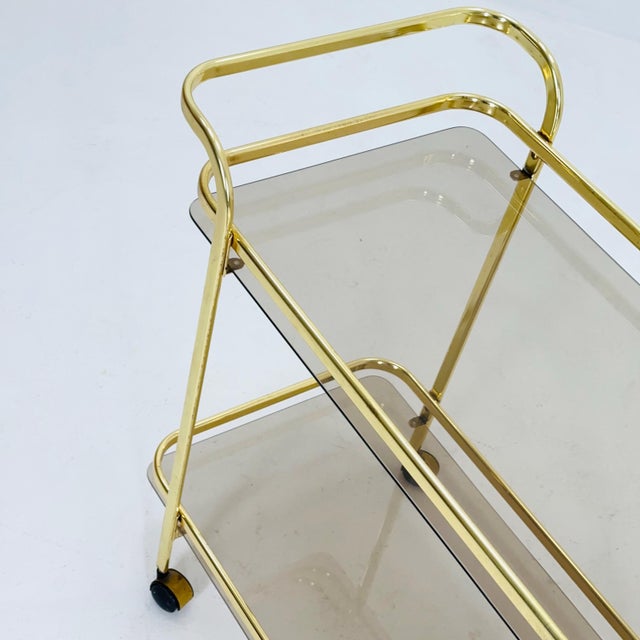 Hollywood Regency Martini Serving Bar Cart, 1950s For Sale - Image 6 of 11
