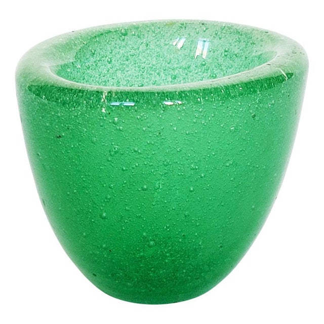 Chartreuse Murano Glass Bowl by Carlo Scarpa for Venini, 1930s For Sale - Image 8 of 8