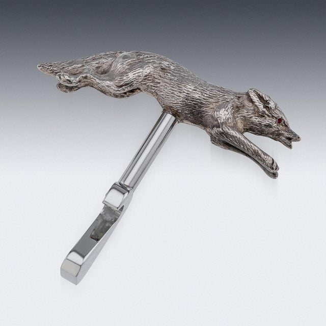 Fox-Shaped Silver Bottle Opener, England, 1965 For Sale - Image 11 of 13