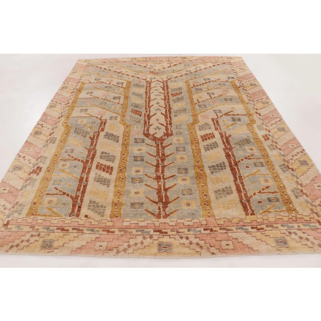 Hand-knotted in premium wool, this 9x12 contemporary Scandinavian rug channels the architectural harmony and graphic...