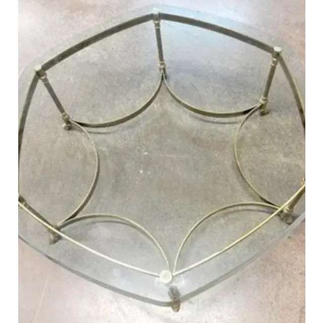 LaBarge French Regency Coffee Octagon Glass Coffee Table For Sale In Cleveland - Image 6 of 9