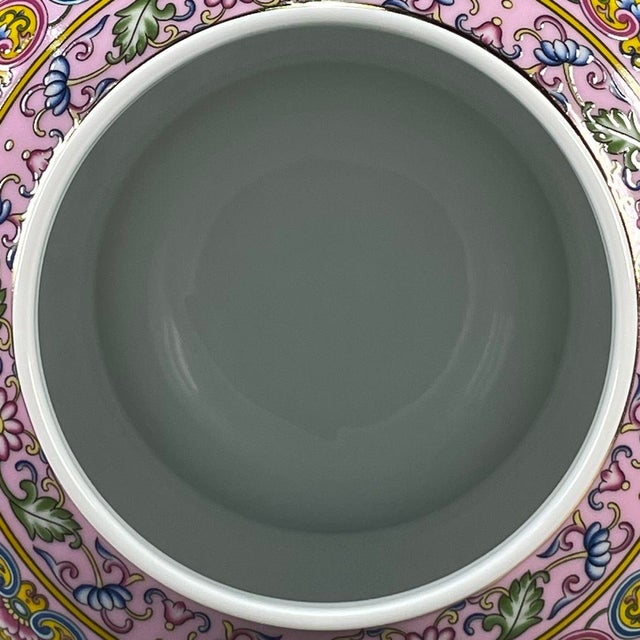 Chinese Pink Ground Famille Rose Porcelain Covered Jar With Lotus Motif For Sale In Los Angeles - Image 6 of 9