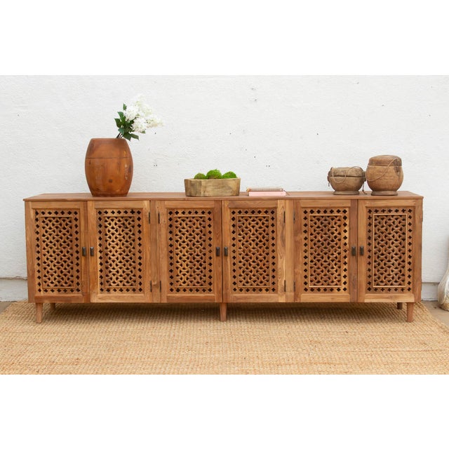 A stunning addition to our exclusive Jali Collection, this long sideboard is a celebration of architectural heritage and...