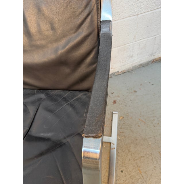Mid 20th Century Leather and Chrome Armchairs Attributed to Rudolf Glatzel for Walter Knoll For Sale - Image 15 of 18