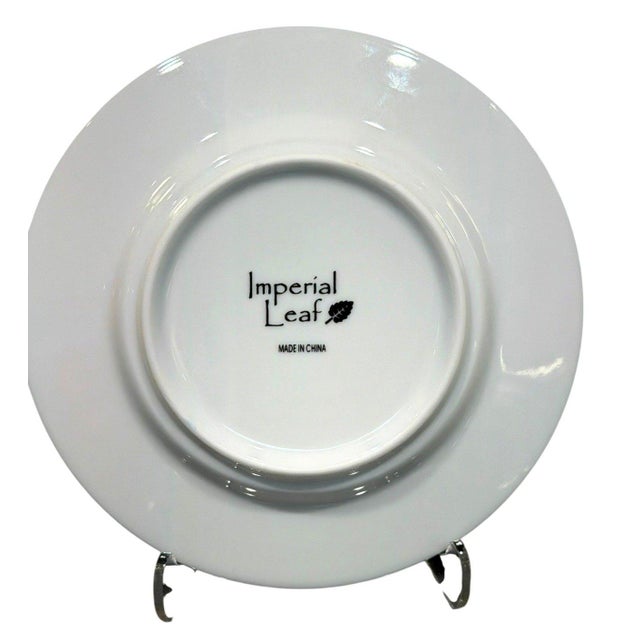 Beautiful Imperial Leaf flat cup saucer featuring the colorful Tobacco Leaf-style floral pattern with vibrant pink,...