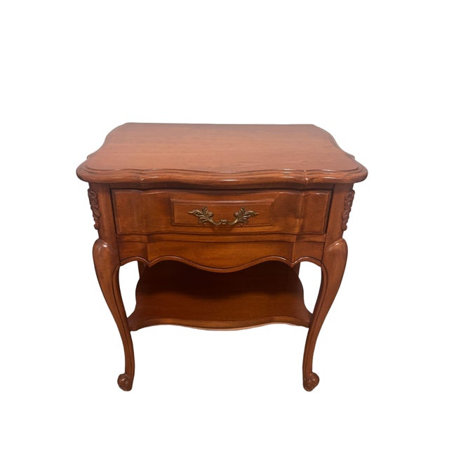 French Provincial French Provincial Nightstands, Pair, C. 1960s-1970s For Sale - Image 3 of 11