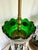 Antique Emerald Green Glass Luster Table Lamps With Crystal Prisms - a Pair For Sale - Image 4 of 12