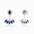 4.16ct Natural Deep Blue Sapphire and Diamond Jacket Earrings in 14k White Gold- A Pair For Sale - Image 13 of 18