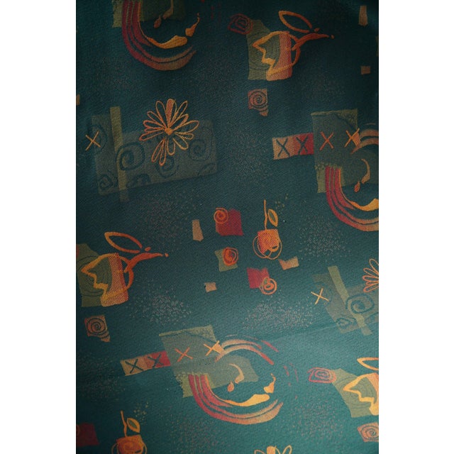 Late 20th Century Green & Orange Fabric by Vico Magistretti, 1980s For Sale - Image 3 of 16