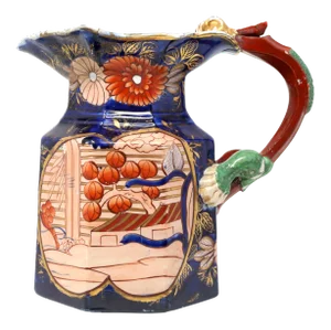Early Vintage Mason's Ironstone "Rose and Apple" Pitcher