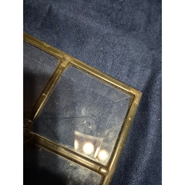 Mid 20th Century Set of 7 Vintage Faux-Leaded Clear Glass Architectural Panels For Sale - Image 5 of 8