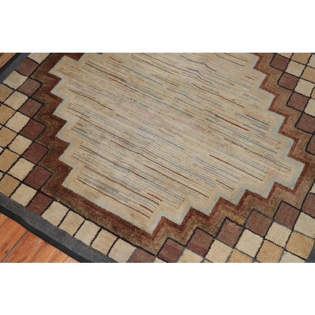 Mid 20th Century Tribal American Hooked Rug - 2'10" x 3'2" For Sale - Image 13 of 18