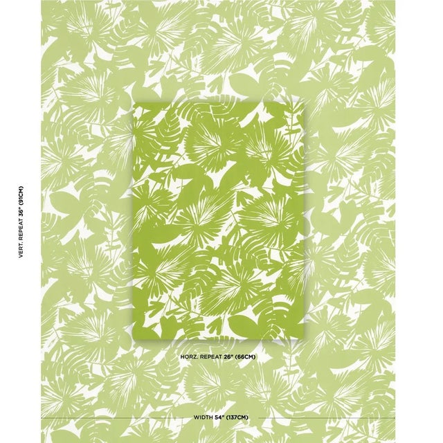 Featuring graphic silhouettes of tropical fronds, Palisades Palm Print Indoor/Outdoor fabric is a dense allover design by...