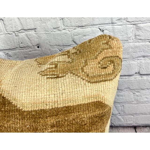 Turkish 20 x 20 Rug Pillow Mystical Meadow Turkish Pillow Cushion Cover For Sale - Image 3 of 4