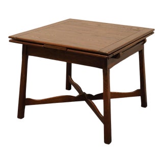 Amish-Made Old Hickory American Provincial 64" Draw Leaf Refactory Dining Table For Sale