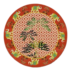 Italian Red Placemat With Elephants