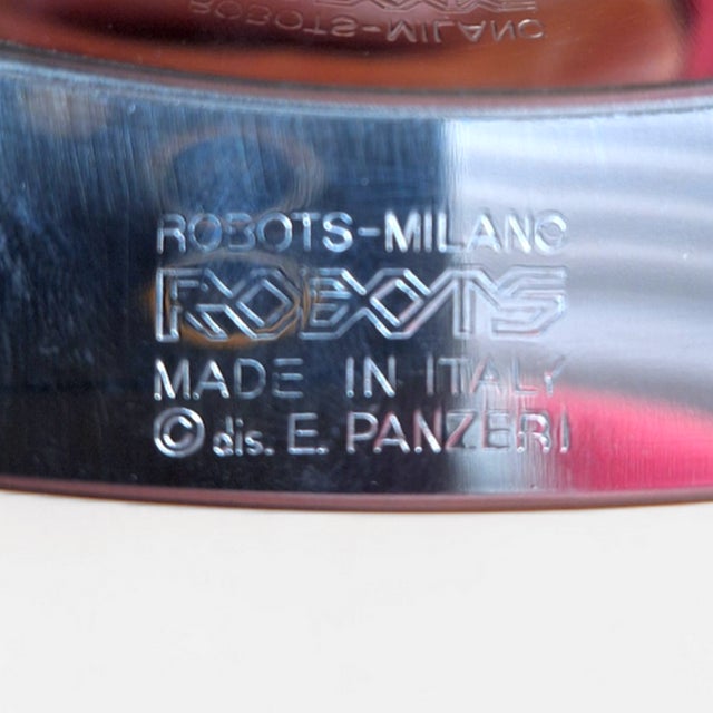 1970s Steel Centerpiece Plate by Enrico Panzeri for Robots Milano, Italy, 1970s For Sale - Image 5 of 6
