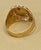 2020s Gold and Ruby 14 Karat Yellow Gold Ring Vintage Unisex, Size 9.5 For Sale - Image 5 of 8