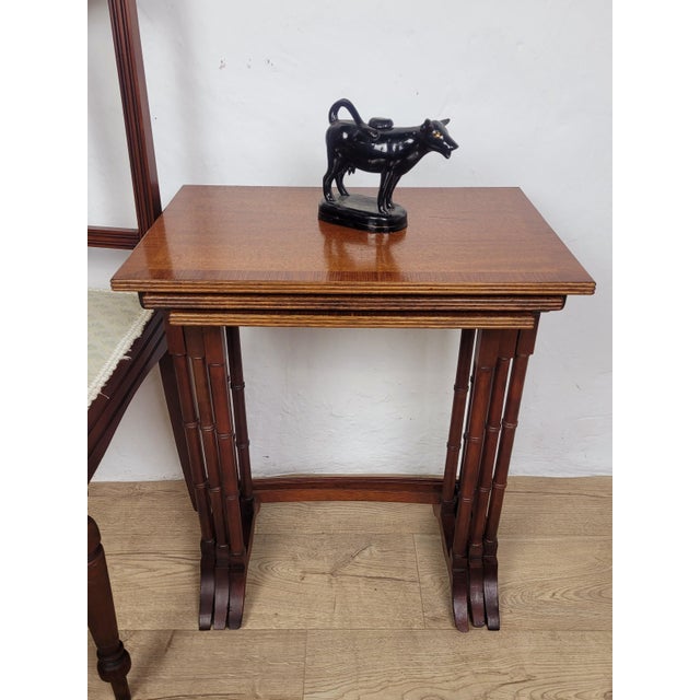 This wonderful Victorian nesting tables are sure to excentuate the home setting. The rectangular tabletop display a warm...