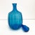 Vintage Blenko Glass, 1960s Blue Blenko Ribbed Decanter Design by John Nickerson For Sale - Image 4 of 9
