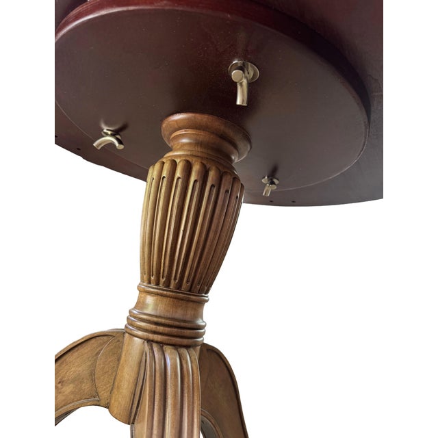 Modern Jonathan Charles Transitional Burl Wood Fulgurite Drum Table For Sale - Image 3 of 8