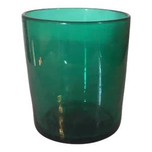 Antique 19th Century Anglo Irish Blown Green Glass Tumbler