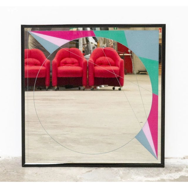 Vintage Morphos Framed Mirror by Carmi for Acerbis International, 1980s For Sale - Image 3 of 5