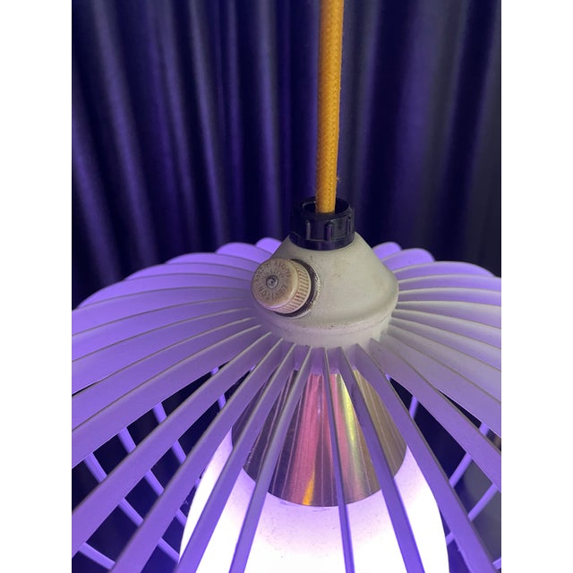 1960s Mid Century Modern Space Age Lantern Pendants - a Pair For Sale - Image 5 of 8