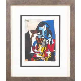 Pablo Picasso, Harlequin Musician, Lithograph on Paper For Sale