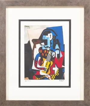 Pablo Picasso, Harlequin Musician, Lithograph on Paper