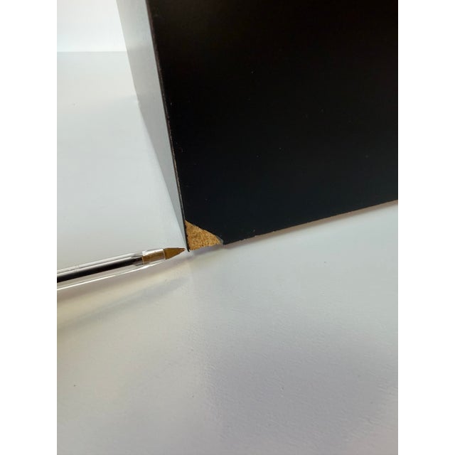 1980’s Vintage Hand-Carved Burlwood Abstract Sculpture on Black Laminate Base For Sale - Image 10 of 12