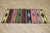 1970s Southwestern Geometric Natural Rainbow Colorful Striped Kilim Rug For Sale - Image 4 of 13