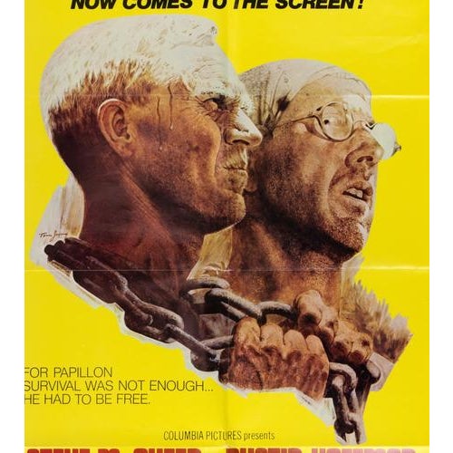 Vintage Papillon Movie Poster, 1973 For Sale - Image 3 of 6