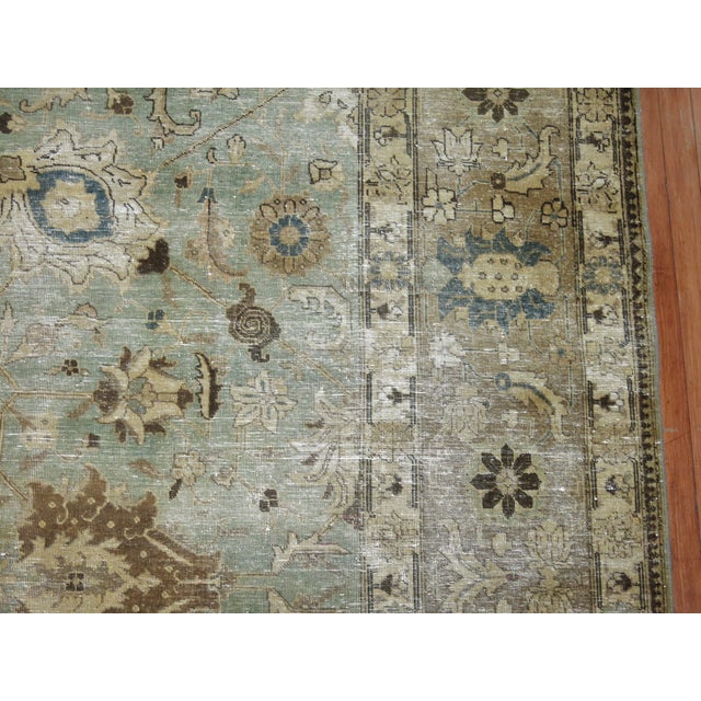 Mint Green Tabriz Rug 9'5'' X 12'9'' Chairish