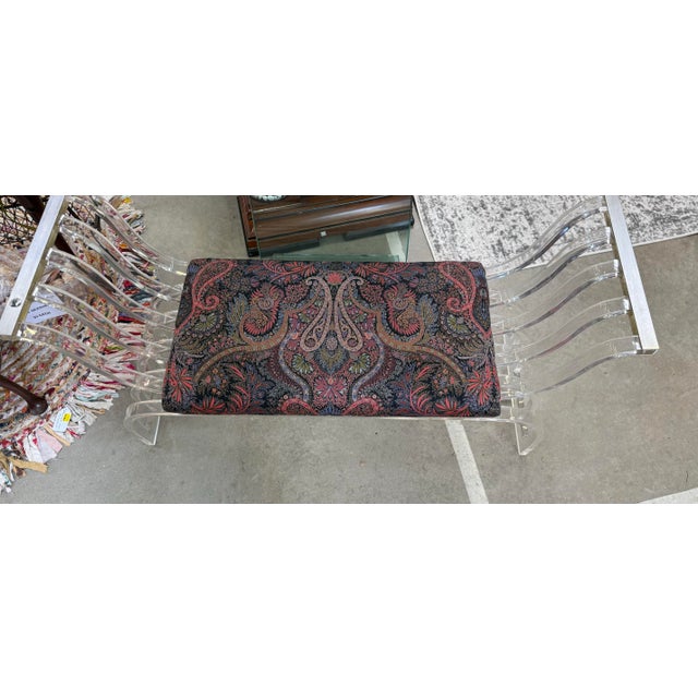 1960s 1960s Mid-Century Lucite Bench by Charles Hollis Jones For Sale - Image 5 of 8