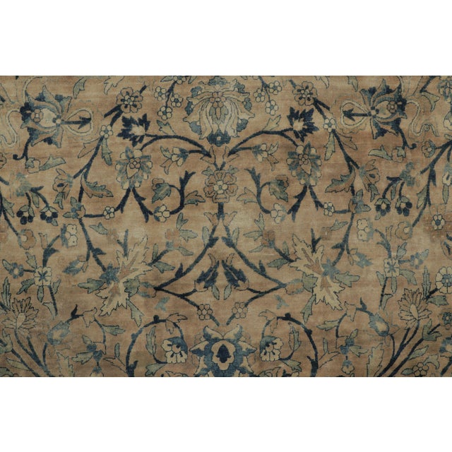 Traditional Oversized Antique Persian Kerman Rug With Distressed Floral Design - Rug & Kilim For Sale - Image 3 of 7