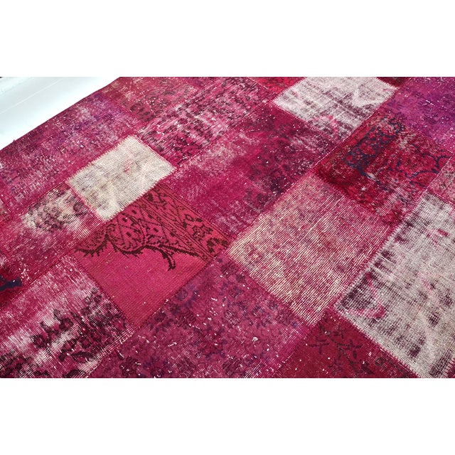 Vintage Anatolian Wool Carpet For Sale - Image 9 of 10