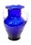 Glass Mid 20th Cobalt Glass Handled Vase Att. To Fostoria For Sale - Image 7 of 7