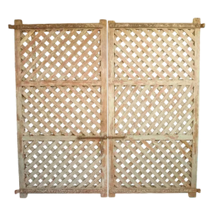Vintage Indian Lattice Wood Door Gate