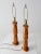 Wood Vintage Striped Turned Wood Table Lamps Pair For Sale - Image 7 of 12
