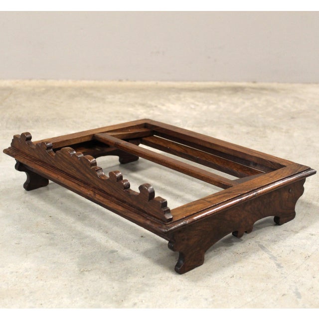 Brown 19th Century Table Lectern in Walnut, Italy For Sale - Image 8 of 13